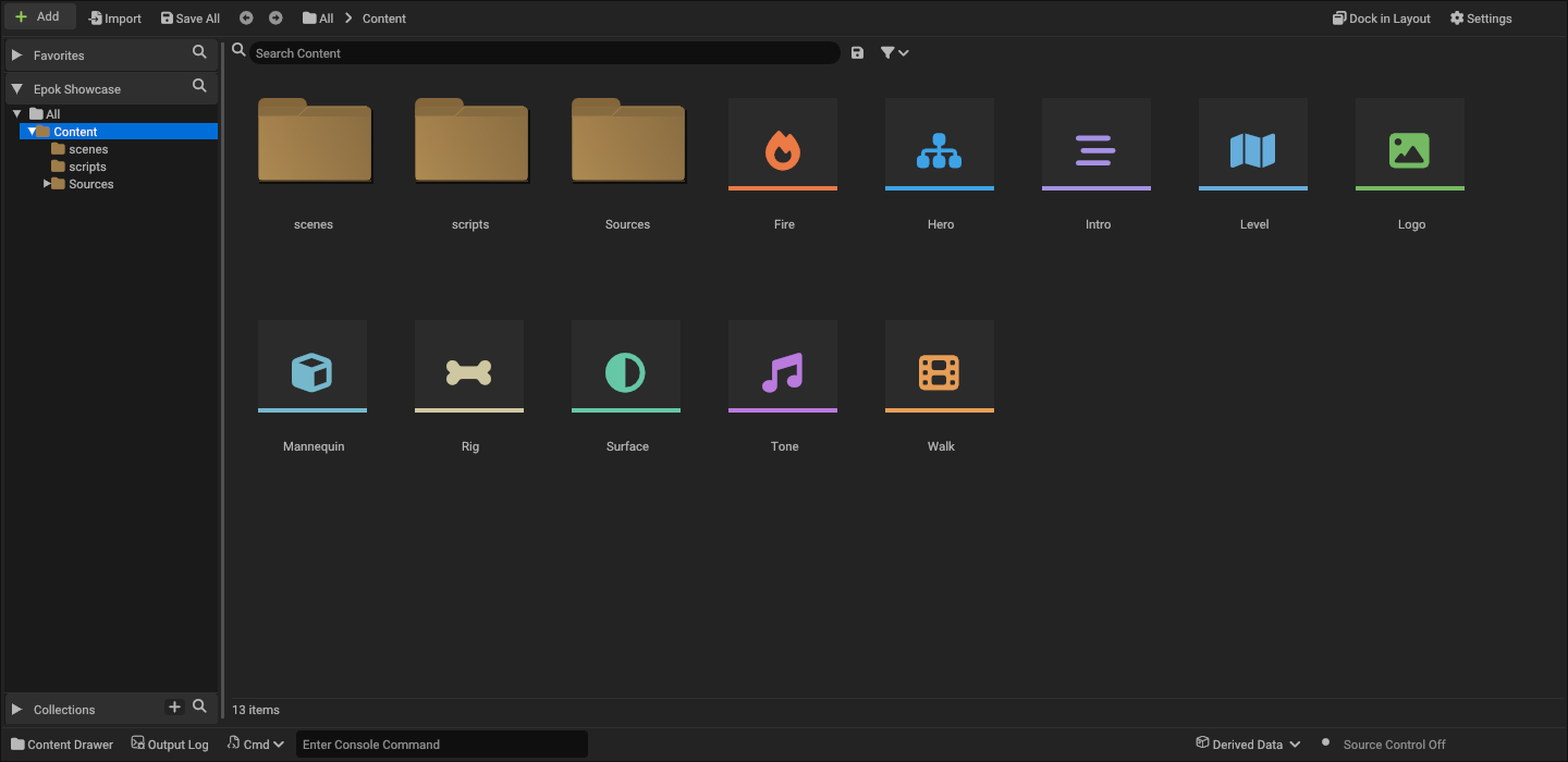 Native asset type icons